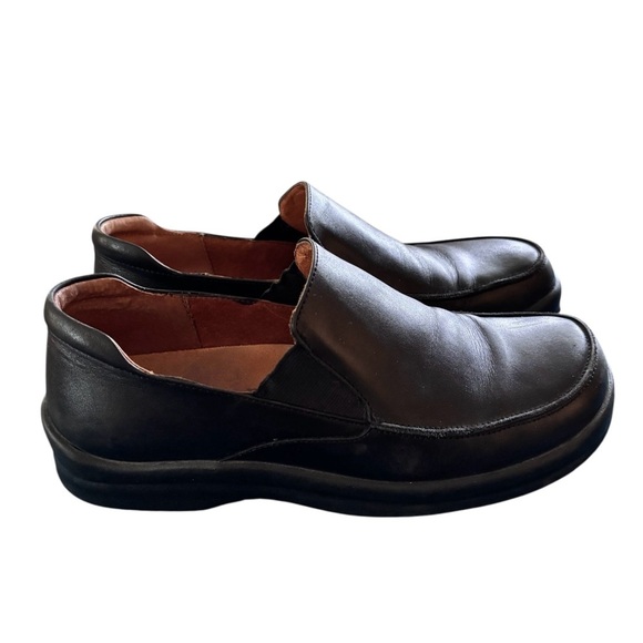 Footprints By Birkenstock Napoli Sz Women 9.5-10 Men 7-7.5 Black Leather Loafer - Picture 1 of 5